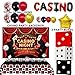 PUGED Casino Theme Birthday Party Decorations Party Backdrop Foil Balloons Balloons Garlands Set Las Vegas Casino Night Poker Party Supplies 62 Pack - Image 4