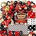 PUGED Casino Theme Birthday Party Decorations Party Backdrop Foil Balloons Balloons Garlands Set Las Vegas Casino Night Poker Party Supplies 62 Pack - Image 2
