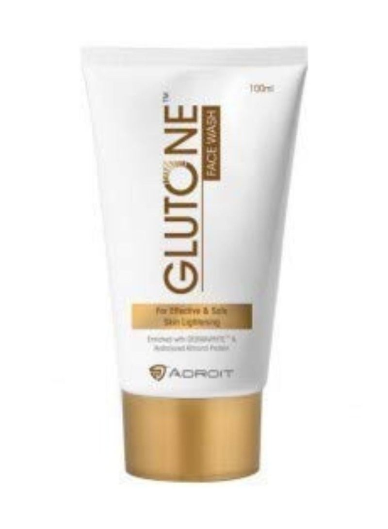GLUTONE Glutone Face Wash Glow & Radiance Face Wash With Saxifrage Papaya & Guava Extract Enriched Hydrolyzed Almond Protein Sugar Based Formula 100ml