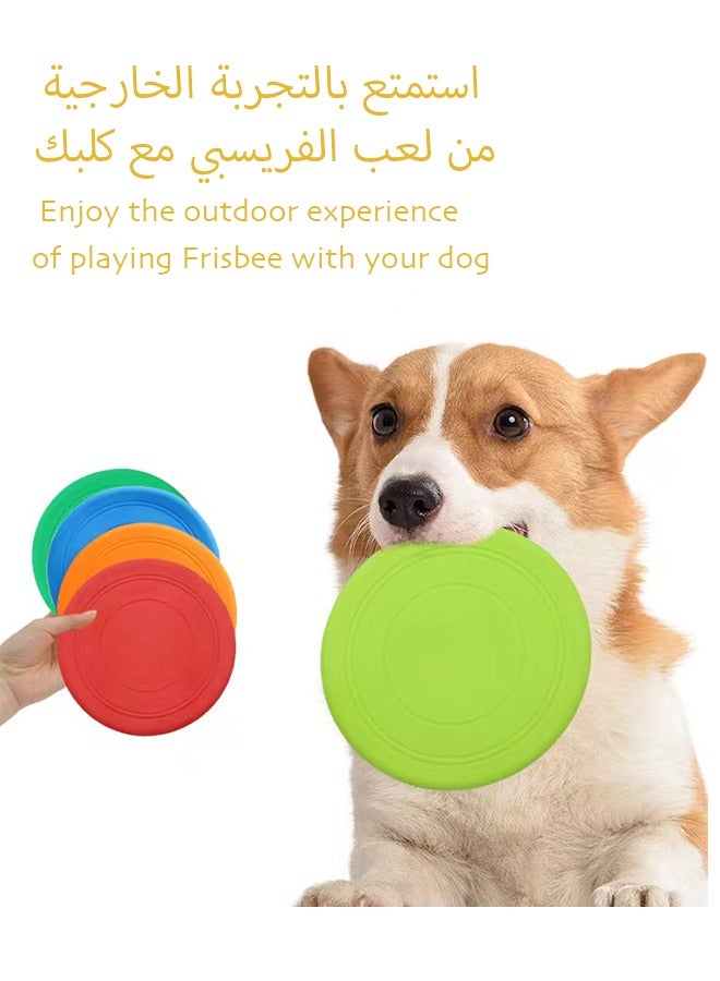 Frisbee Dogs Flying Disk Toys Outdoor Playing Lawn Game Frisbee for Trainning Soft Silicone Colorful 1 pcs Bulk (Blue) - Image 2