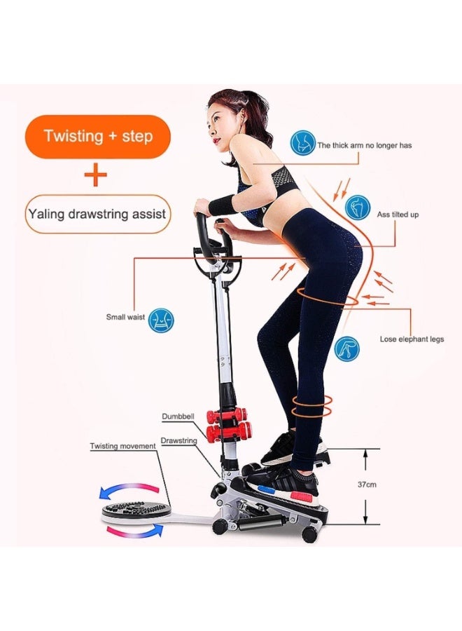 سبورت كيو جهاز ستيبر متعدد الوظائف من سبورت كيو®️ مع شاشة LCD، دمبلز، قرص تويست وأحزمة مقاومة – جهاز رياضي منزلي لحرق الدهون، شد البطن والخصر، تمارين الأرجل والأرداف والذراعين - Image 4