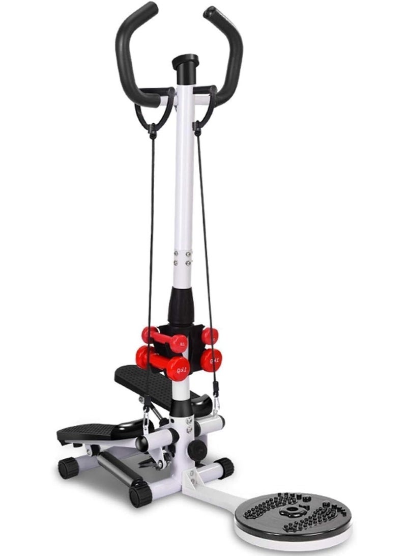 سبورت كيو جهاز ستيبر متعدد الوظائف من سبورت كيو®️ مع شاشة LCD، دمبلز، قرص تويست وأحزمة مقاومة – جهاز رياضي منزلي لحرق الدهون، شد البطن والخصر، تمارين الأرجل والأرداف والذراعين - Image 1