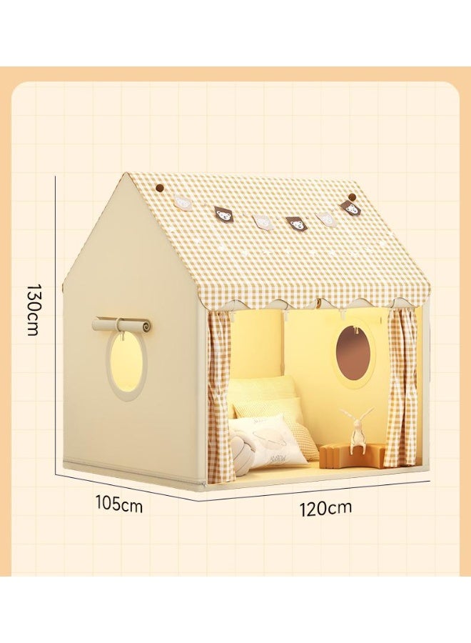 I LOVE KIDS Kids Tent With Triangular Flags, Large Play Tent House,Children's Indoor Bed Tent Game Room Furniture Toys for 3-6 Years Old Kids(pure color) - Image 2