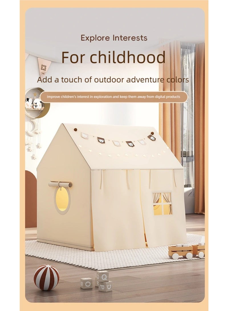 I LOVE KIDS Kids Tent With Triangular Flags, Large Play Tent House,Children's Indoor Bed Tent Game Room Furniture Toys for 3-6 Years Old Kids(pure color) - Image 3
