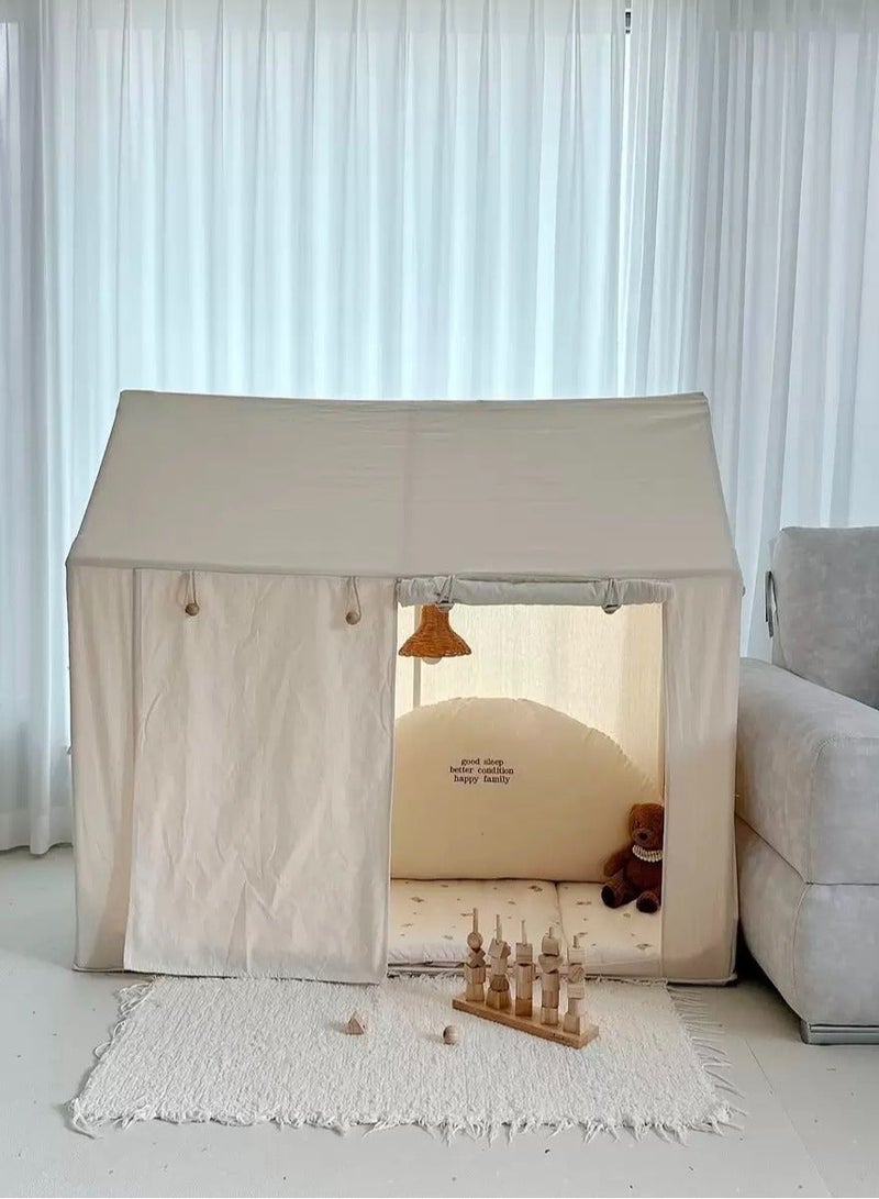 I LOVE KIDS Large Play Tent House,Kids Indoor Bed Tent Game Room Furniture Toys for 3-6 Years Old Kids(pure color) - Image 1