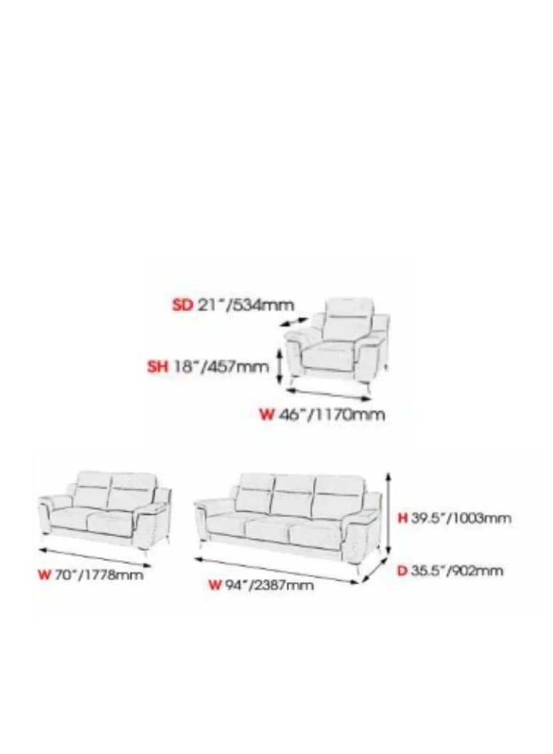 جالاكسي ديزاين طقم أريكة من 6 مقاعد من تصميم جالاكسي، باللون الأخضر البحري، الموديل: TIFFANY-S6-SG  - Image 2