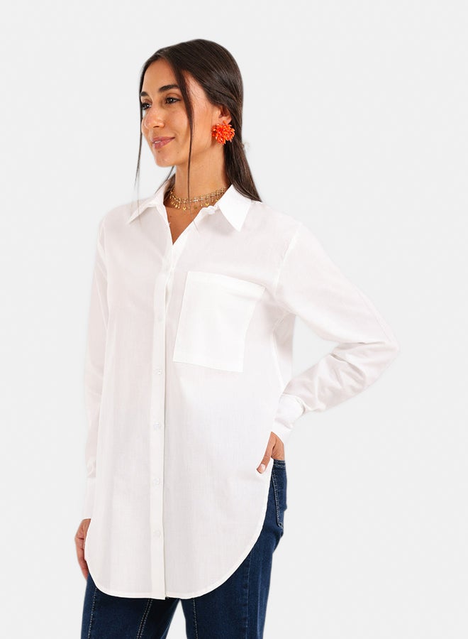 Carina Asymetrical Hem Shirt - Image 3