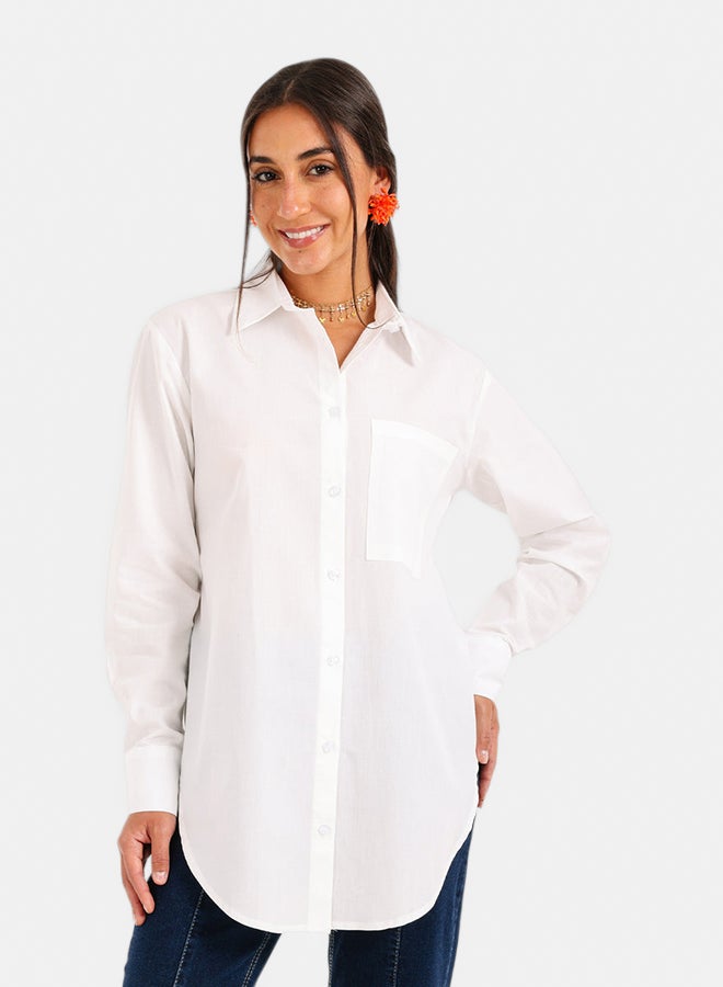 Carina Asymetrical Hem Shirt - Image 1