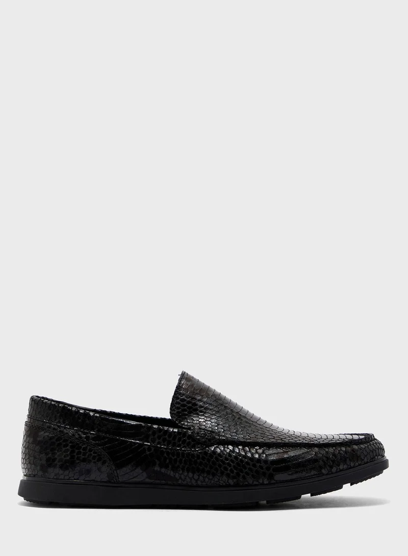 STEVE MADDEN Travis-A Snake Print Loafers