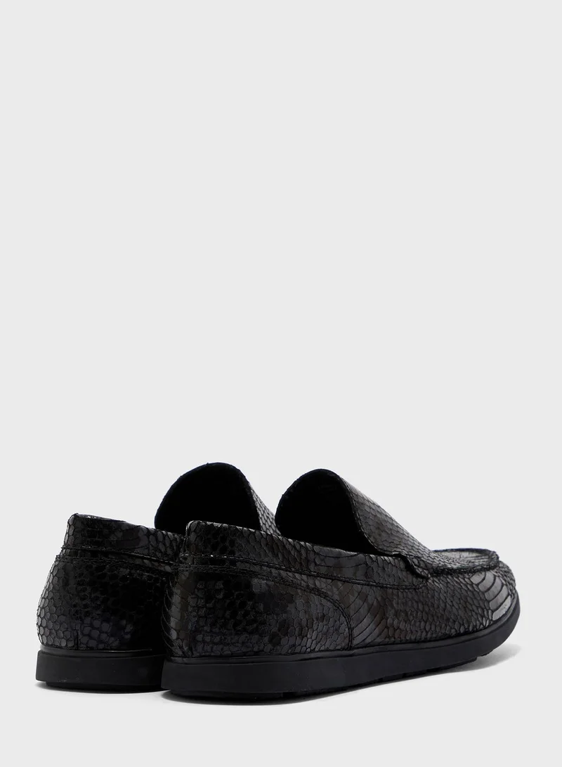 STEVE MADDEN Travis-A Snake Print Loafers