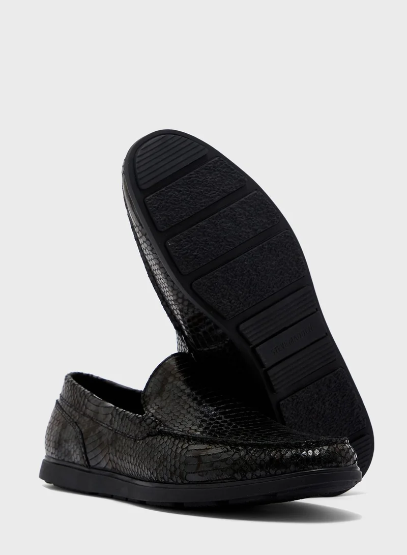 STEVE MADDEN Travis-A Snake Print Loafers