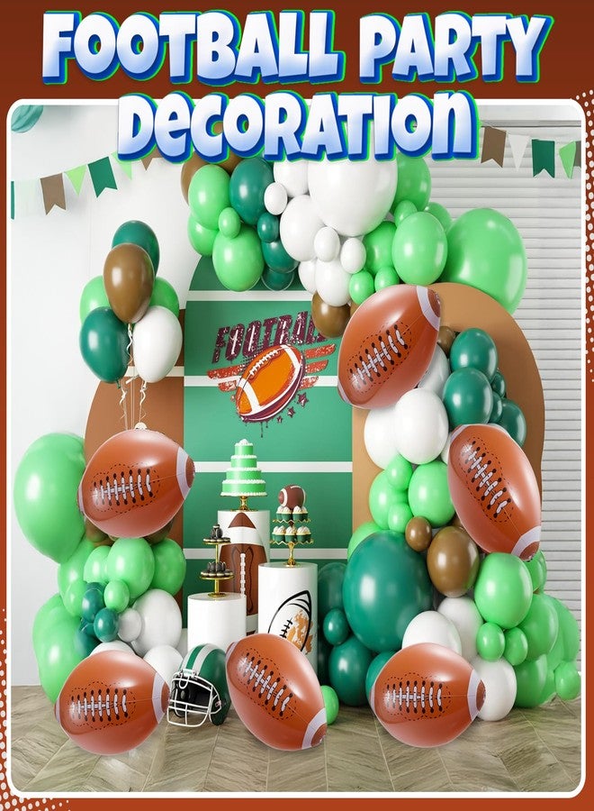 Bedwina 12-Pack 16" Inflatable Footballs for Football Party Decorations & Party Favors - Blow-Up Sports-Themed Beach Balls for Game Day & Birthday Supplies, Goodie Bag Stuffers - Image 3