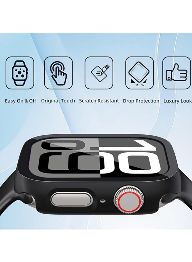 Shockproof Case for Apple Watch Series 10 46mm, Slim Fit Case with Hard PC Frame and All-Around Edges [No Screen Protector] Black  - Image 4