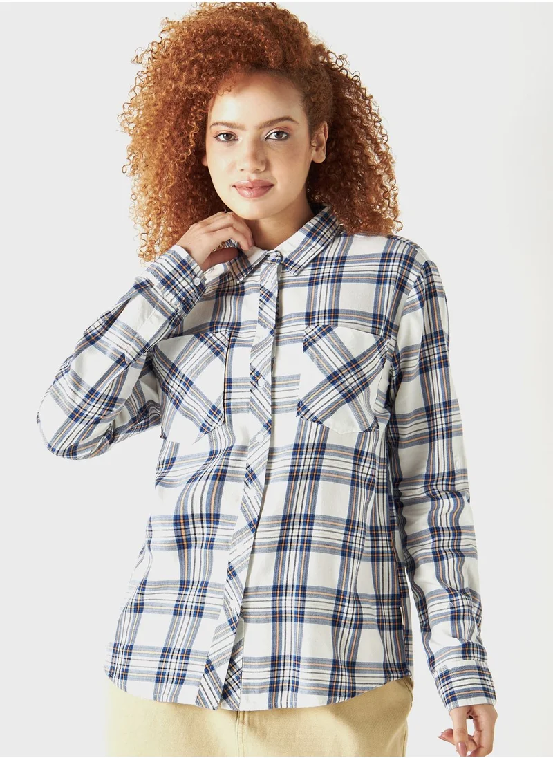 Lee Cooper Checked Button Down Denim Shirt