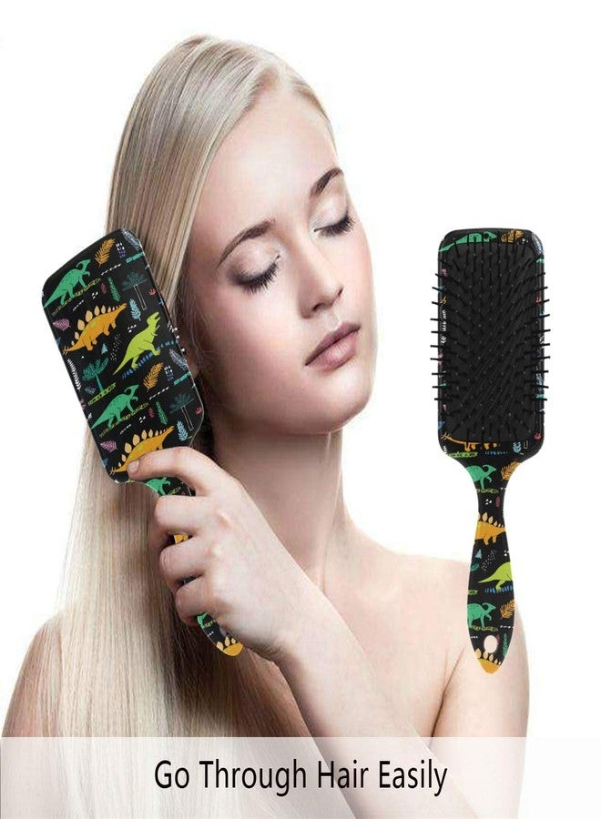 senya Funny Dinosaurs Hair Brush for Wet & Dry Hair Grip Soft Bristles for Anti Static & Frizz Air Cushion Comb for Women Girls - Image 4