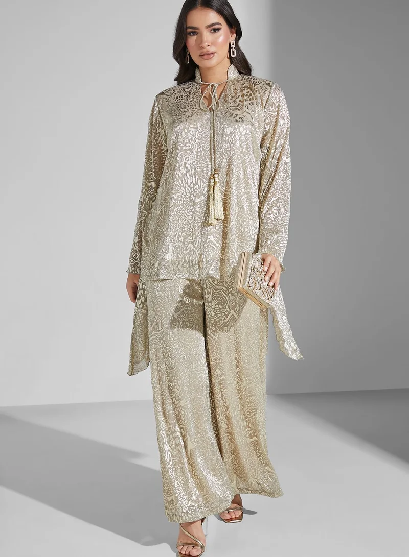 Golden Apple Printed Top & Pants Set