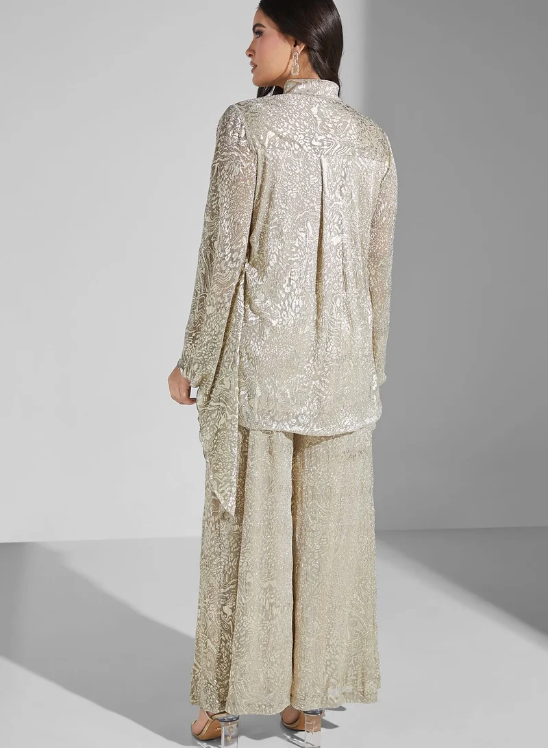 Golden Apple Printed Top & Pants Set