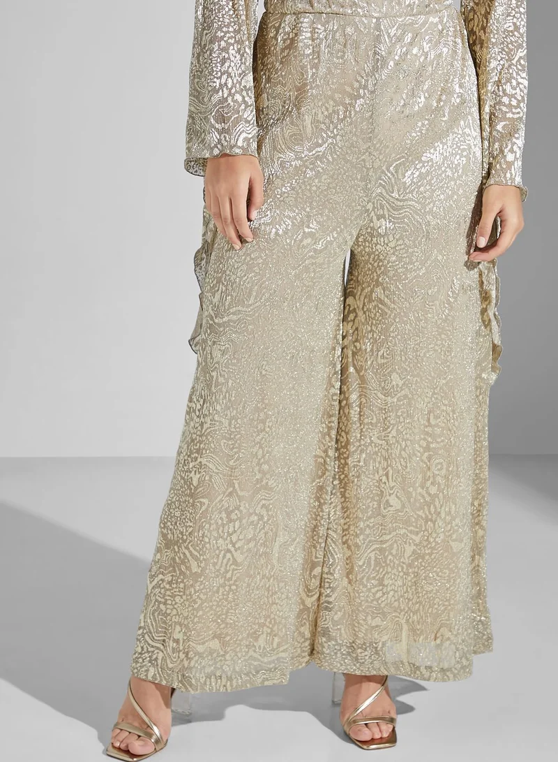 Golden Apple Printed Top & Pants Set
