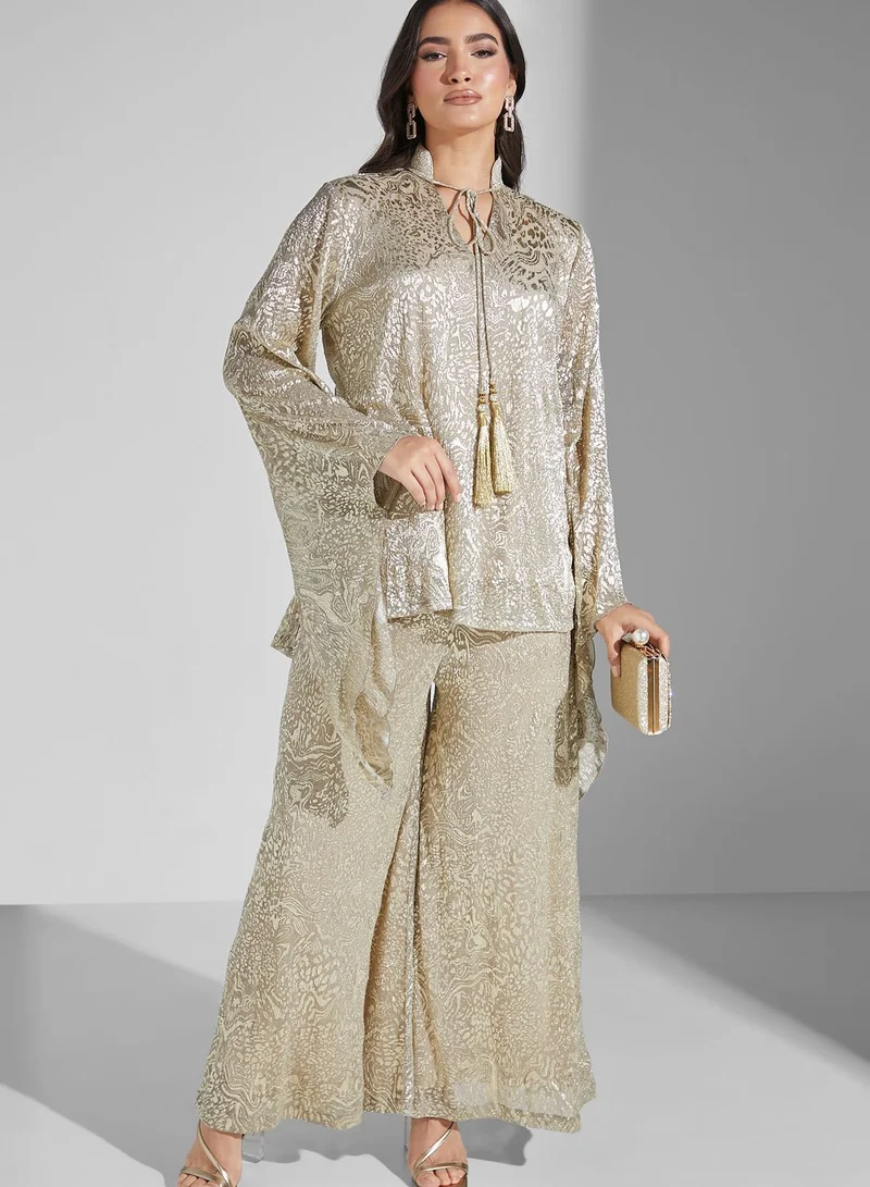 Golden Apple Printed Top & Pants Set