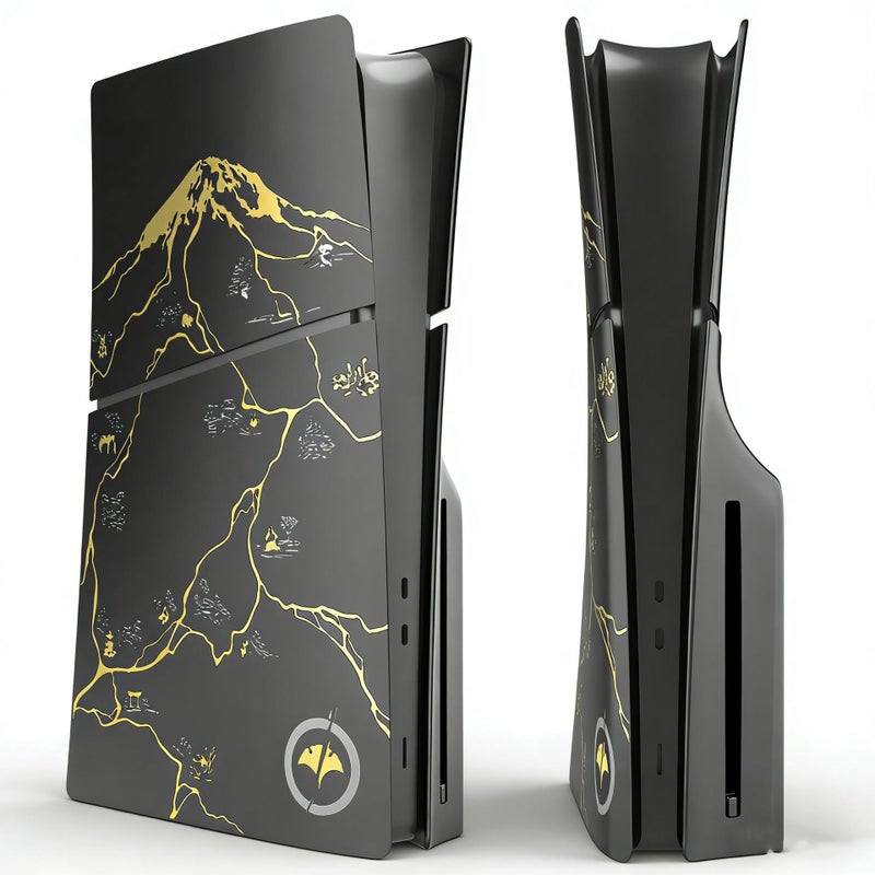 PS5 Slim Replacement Shell Ghost of Tsushima Style for Disc/Digital Edition - Image 2
