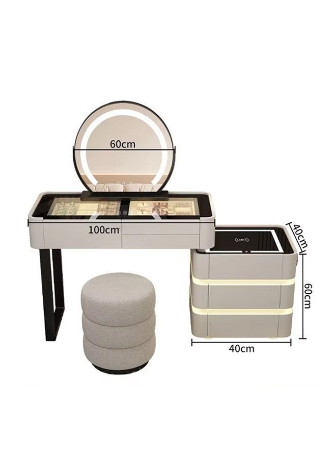 إن كي أكس طاولة تزيين زجاجية بتصميم متكامل: أناقة حديثة للغرف النوم والتصوير الشخصي الذكي - Image 5