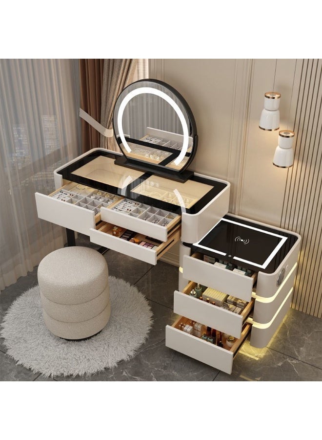 إن كي أكس طاولة تزيين زجاجية بتصميم متكامل: أناقة حديثة للغرف النوم والتصوير الشخصي الذكي - Image 2