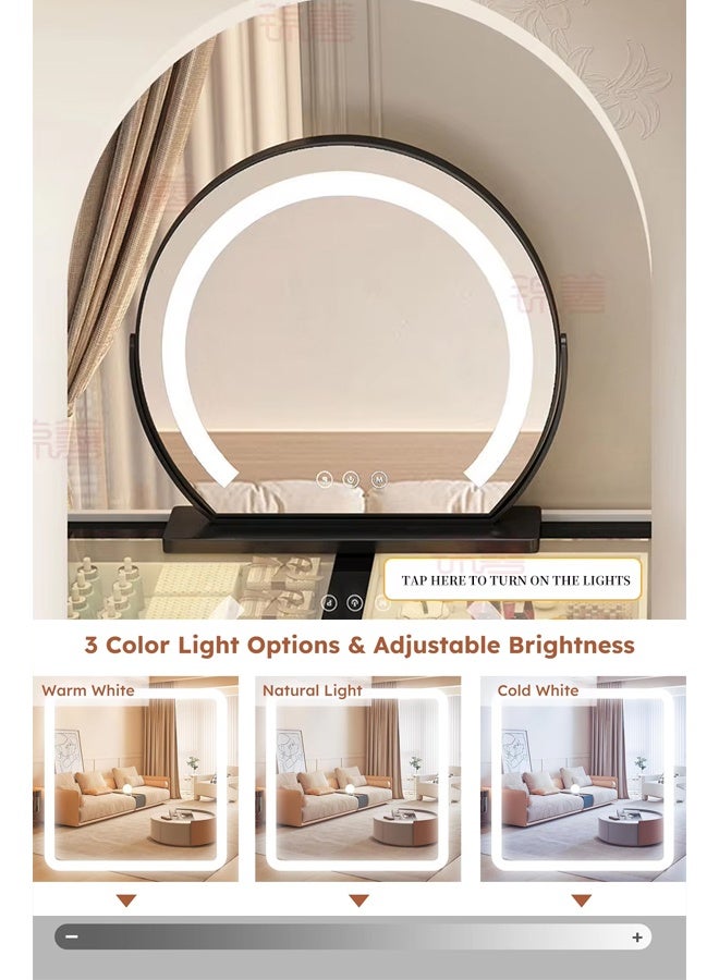 إن كي أكس طاولة تزيين زجاجية بتصميم متكامل: أناقة حديثة للغرف النوم والتصوير الشخصي الذكي - Image 3