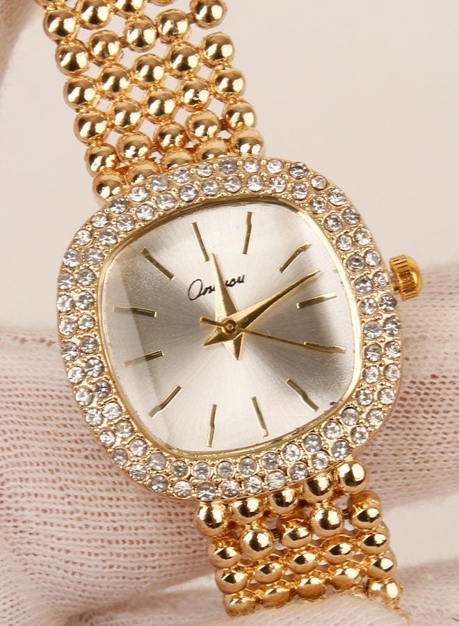 Onlyou Elegant Women’s Quartz Wrist Watch – Rose Gold Stainless Steel Strap – Elegant Rectangular Design for Daily Use - Image 2