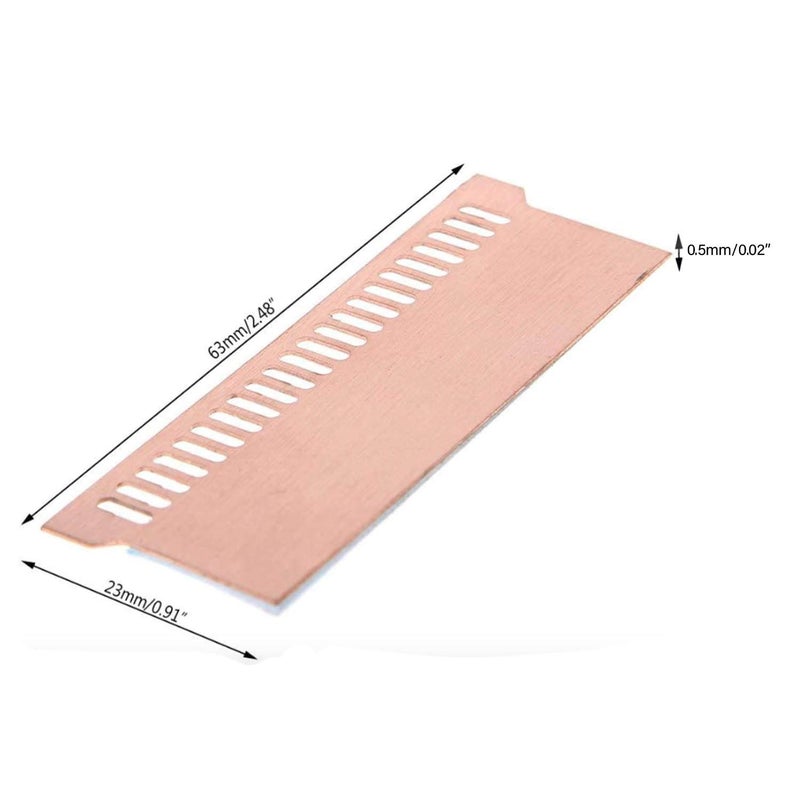 Easycargo Laptop Memory Heatsink Kit, Copper Heat Sink + Pre-Applied Thermal Conductive Adhesive Tape, Cooler Heatsink Pad for Cooling Laptop Notebook Memory RAM DDR5 DDR4 DDR3 SODIMM - Image 2