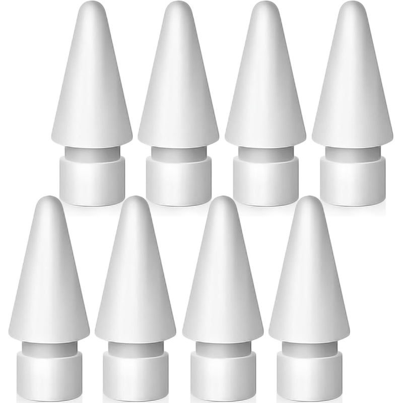 SIXFU Replacement Tips for Apple Pencil 1st Generation/ 2nd Generation Tips, iPad Pencil Nibs Accessories for Apple Pen Pro/USB-C/ 1/2 Gen(8 Pack) - Image 1