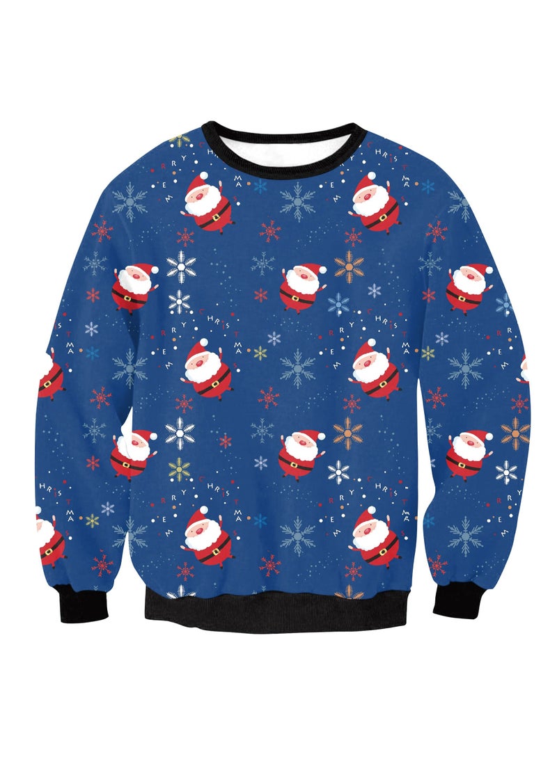 Loquat Autumn/winter New Santa Elk Shirt with Long Sleeves and round Neck  - Image 1