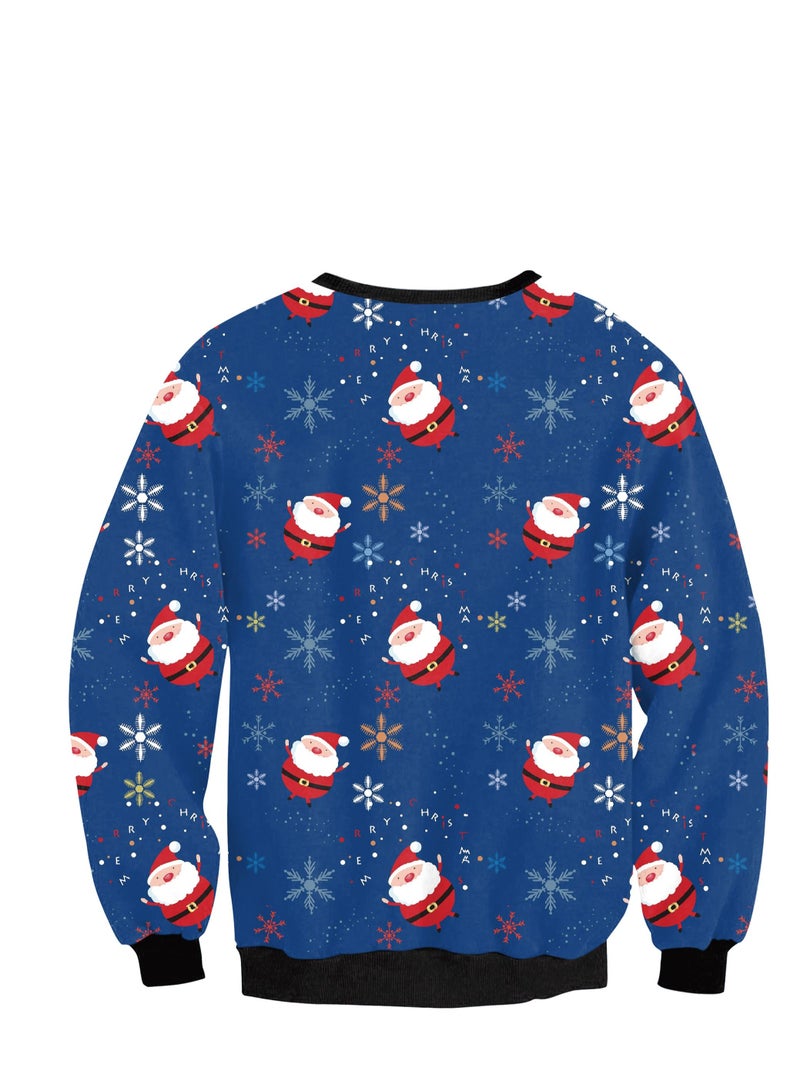 Loquat Autumn/winter New Santa Elk Shirt with Long Sleeves and round Neck  - Image 2