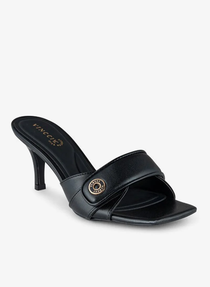 فينتشي صنادل نسائية بحزام واحد بكعب متوسط