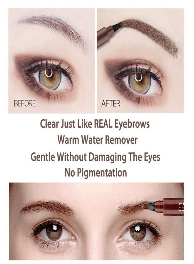 SOLDFLY New Eyebrow Pen with a 4 Micro-Fork Tip Creates Flawless Natural Looking Brows, Based on Clear Eyebrow Microblading Pen Waterproof, Long-Lasting, Sweat. (Brown) - Image 4