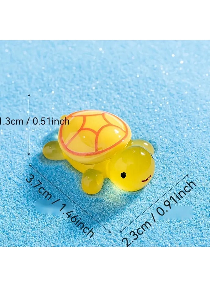 2-Piece Colorful Turtle Statues Stand - Medium, Resin Sea Turtle Decor Set for Party Supplies and Small Gifts, Perfect for Halloween, Christmas, Valentine's Day and More, Decorative Turtle Decor | Cute Design | Vibrant Colors "Red/Yellow" - Image 3