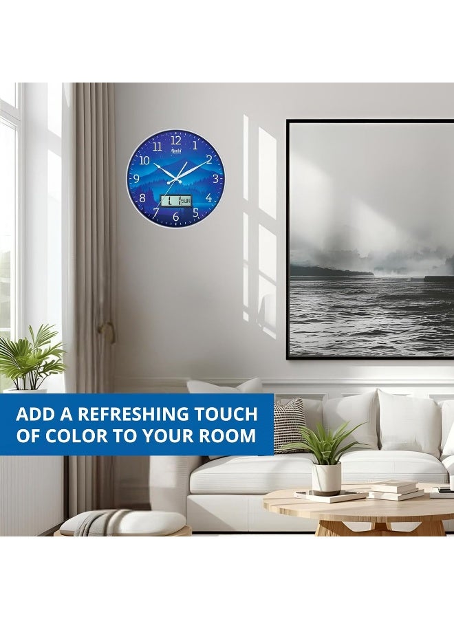 Ajanta 6097 Silver Designer Wall Clock | 36.7 cm Silent Sweep | Dome Glass | Premium Modern Home & Office Decor | 1-Year Warranty - Image 4
