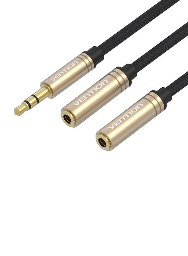 VENTION Headphone Extension Cable Black/Gold