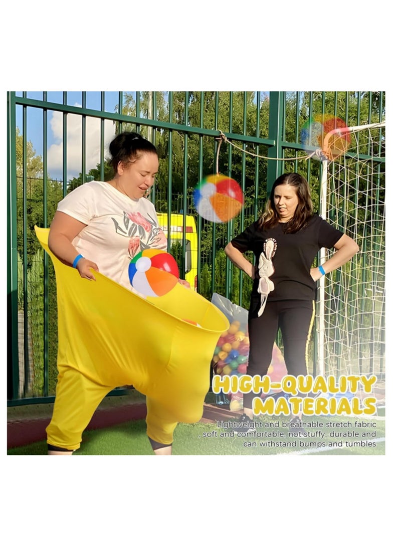 مجموعة ألعاب ساحة "جراني بانتس" مع 4 كرات نطاطة ومضخة هواء واحدة لألعاب الحفلات الخارجية ولاجتماعات العائلة والتجمعات في الفناء الخلفي وأنشطة بناء الفريق باللون الأصفر - Image 4