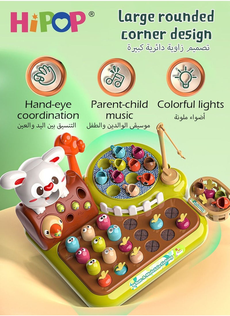 هيبوب ألعاب صيد الأطفال ، لعبة ضرب الخلد ، ألعاب إيقاعية موسيقية تعليمية للأطفال ، ألعاب تعليمية للتعليم المبكر  - Image 2