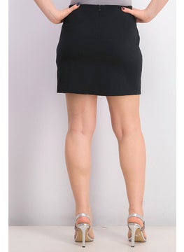MANGO Women Crystal Detail Mini Skirt, Black  - Image 3