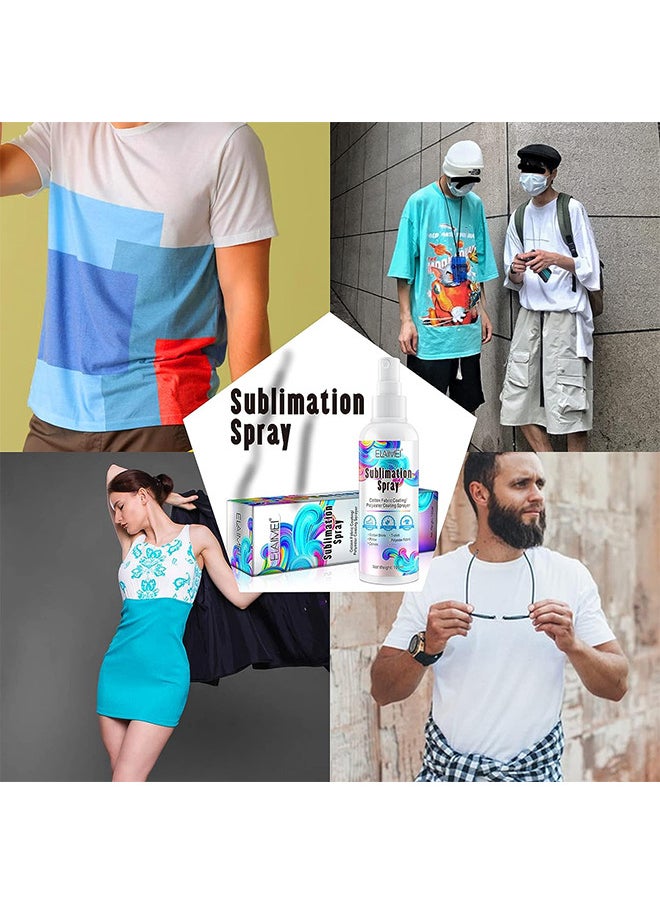 Elaimei - Sublimation Spray For Cotton Shirts 100ML, Sublimation Coating Spray For Cotton, Canvas, Polyester Fabric, Quick Dry And Waterproof, Super Adhesion, High Gloss - Image 1
