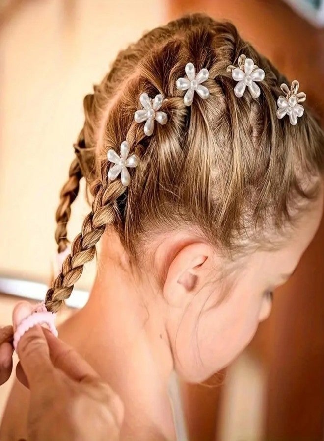 باكتيف مجموعة مشابك شعر أنيقة من PACTIV "Floral" مكونة من 10 قطع، مزينة بزهور من اللؤلؤ الصناعي - إكسسوارات شعر أنيقة من سبيكة معدنية للنساء والفتيات، مثالية لتصفيف وتزيين الشعر. - Image 5