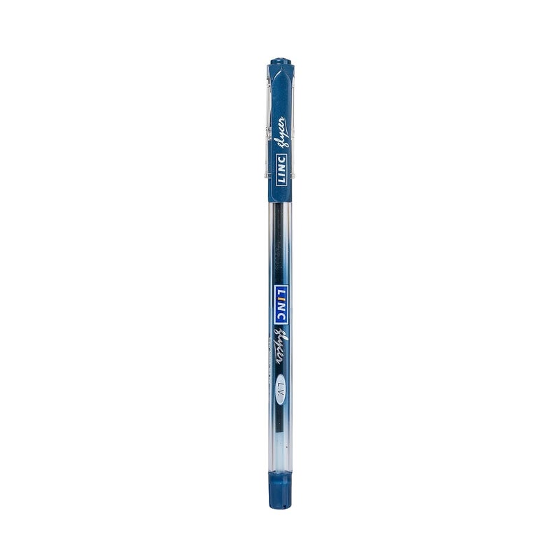 linc 0.6 mm Glycer Smooth Ball Pen Card Pack | Blue Ink | Set of 10 - Image 3
