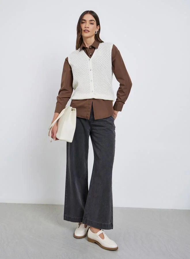 Styli Styli White Sleeveless Knit Top