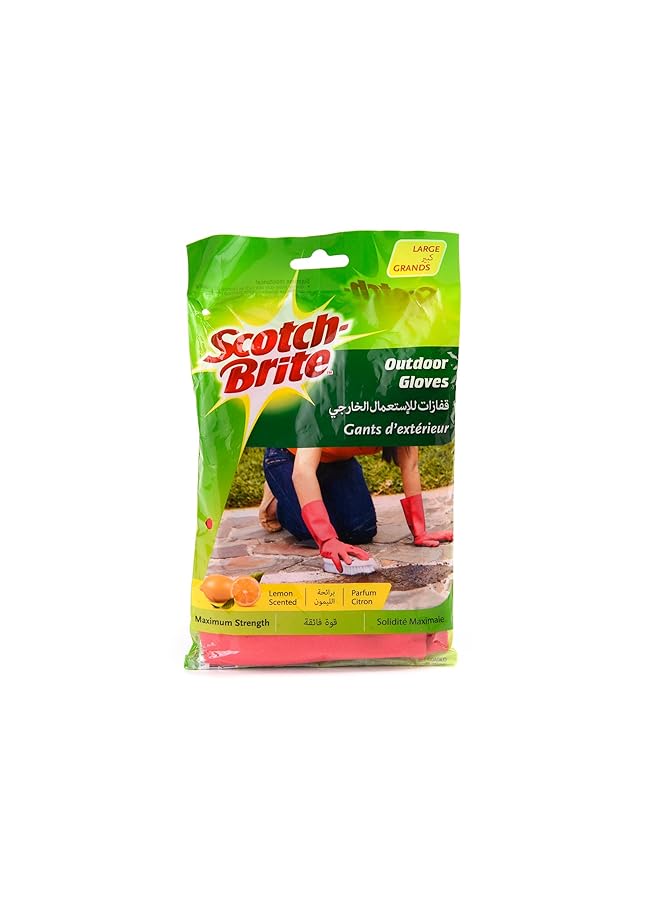 سكوتش قفازات قوية للغاية، حجم كبير، شديدة التحمل، تحمي يديك ضد الماء ومقاومة للتمزق وقبضة ممتازة، قفازات مريحة للمطبخ والحديقة في الهواء الطلق، زوج واحد/حزمة - Image 1
