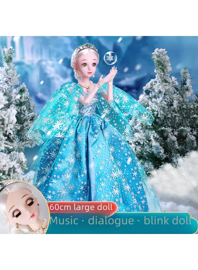 60cm Doll Toy Gift Box Girls Princess Aisha Barbie Doll Set Children's Plaything Enamel Plastic Dolls Suit-Color:Princess Xue Yao-Height:60cm 【blink Version】 Intimate Gift Package - Image 2