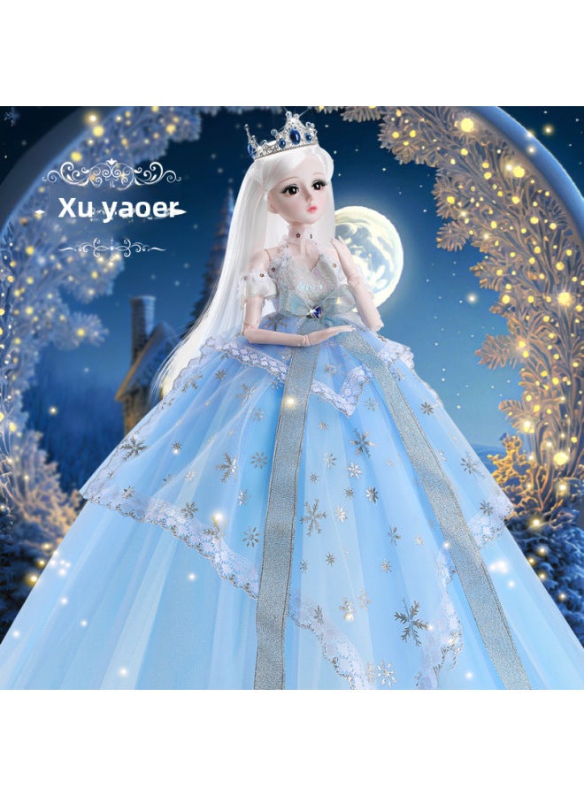 60cm Doll Toy Gift Box Girls Princess Aisha Barbie Doll Set Children's Plaything Enamel Plastic Dolls Suit-Color:Princess Xue Yao-Height:60cm 【blink Version】 Intimate Gift Package - Image 1