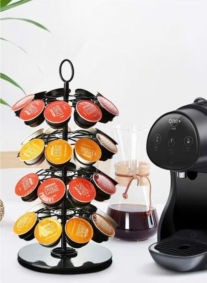 360 Degree Rotating Coffee Capsules Holder Coffee Pod Stand for max 36Pcs K-CUP/Dolce Gusto/Caffitaly Capsules  - Image 3