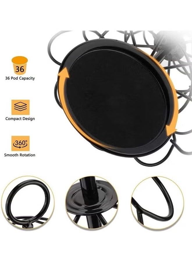 360 Degree Rotating Coffee Capsules Holder Coffee Pod Stand for max 36Pcs K-CUP/Dolce Gusto/Caffitaly Capsules  - Image 5