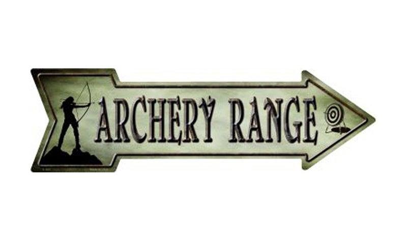 SMART BLONDE Archery Range Novelty Metal Arrow Sign A265